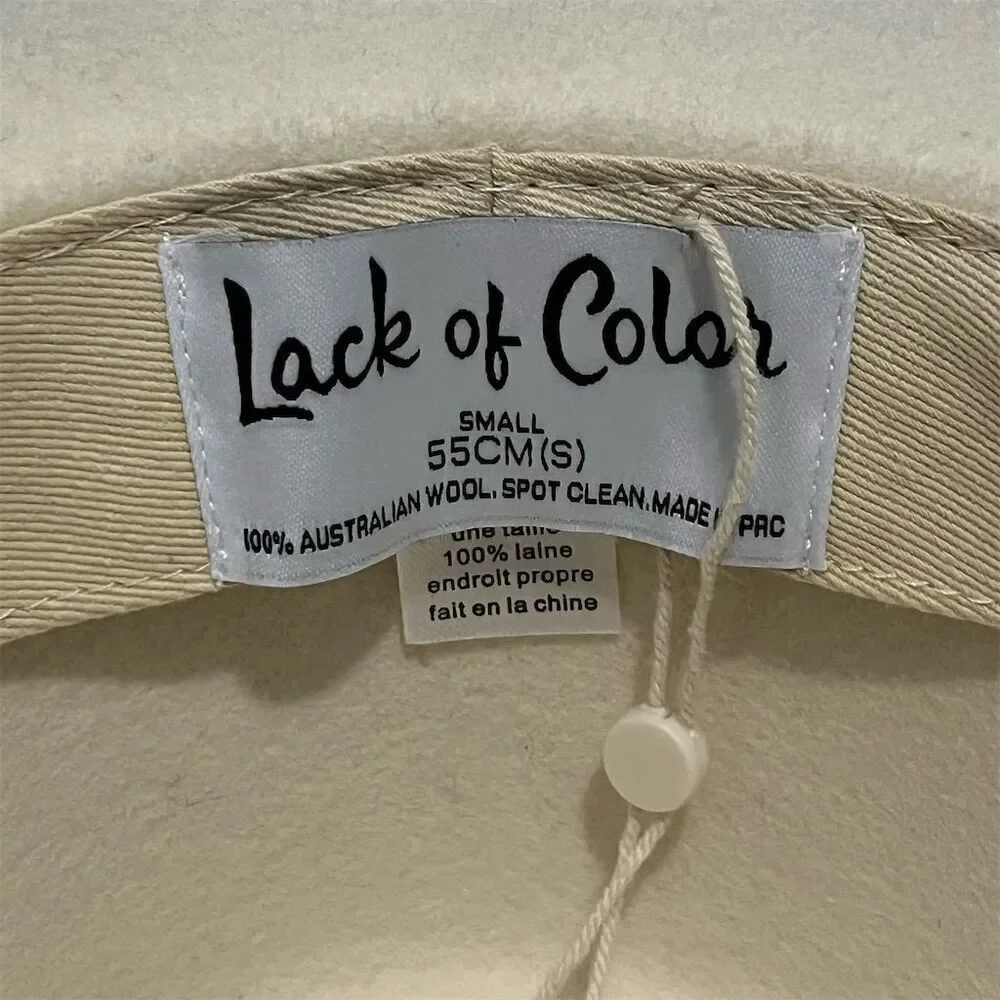 Lack Of Color Ivory Melodic Fedora Hat Unisex S Party All Seasons Western Rodeo